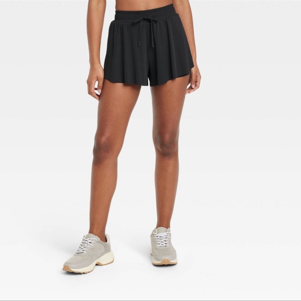 Women's Double Layer Run Shorts 2.5" - JoyLab™ Black S